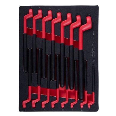 KING TONY Набор накидных диэлектрических ключей, 7-24 мм, ложемент, 15 предметов KING TONY 9-12FVG15MRV