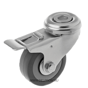 SChgb 42 Аппаратная колесная опора с тормозом с.р. под болт м12 д100 (VILS)