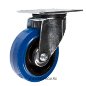 SRCL 63 Поворотная колёсная опора синяя резина д160 (VILS)