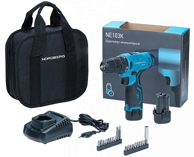 Шуруповерт аккумуляторный макс ? сверла 10мм, 12В, 30Нм с акк. и зар. уст-вом + NE9012