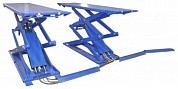 KraftWell KRW3FS/220_blue Подъемник ножничный короткий г/п 3000 кг.  напольный