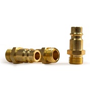 Штуцер профессиональный папа с наружной резьбой 1/4М, латунь, 25шт