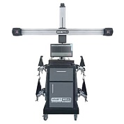 KraftWell PrecisioMax-III Стенд сход-развал 3D, 5 Мп, с кабинетом и алюминиевой стойкой, захват за резину, ПК в комплекте