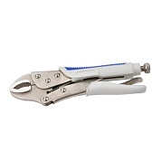 Ручной зажим с полукруглыми губкам и фиксатором 220мм