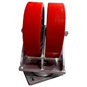 SCp 90 MAX-2 TW Сверхбольшегрузная сдвоенная поворотная колёсная опора, полиуретан, г/п 3000 кг, д. 300 (VILS)