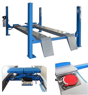 Подъемник четырёхстоечный TST455CWAL с комплектом для "развал-схождения" (5.5 т)