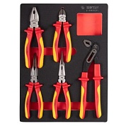 KING TONY Набор пассатижей и бокорезов диэлектрических, ложемент, 5 предметов KING TONY 9-40605GPV