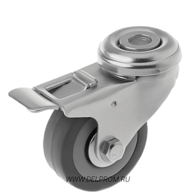 SChgb 55 Аппаратная колесная опора с тормозом с.р. под болт м10 д125 (VILS)