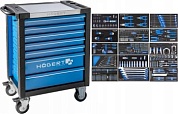 Тележка инструментальная HOEGERT TECHNIK 7 ящиков, 346 инструмент HT7G051