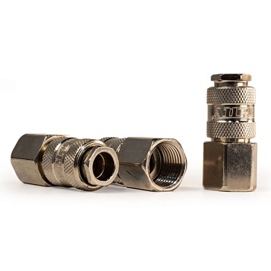 Штуцер мама с внутренней резьбой 1/2F, никелированная сталь, 50шт