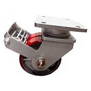 SCpb 63 MAX-2 TW Сверхбольшегрузная сдвоенная поворотная колёсная опора с тормозом, полиуретан, г/п 1800 кг, д. 150 (VILS)