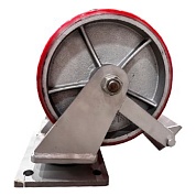 SCpb 90 MAX-2 TW Сверхбольшегрузная сдвоенная поворотная колёсная опора с тормозом, полиуретан, г/п 3400 кг, д. 300 (VILS)