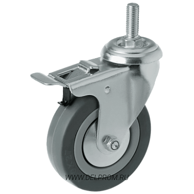 SCtgb 55 Аппаратная колесная опора с тормозом с.р. с болтом м12 д125 (VILS)