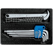 KING TONY Набор шестигранников Г-образных и съемник масляных фильтров, ложемент, 10 предметов KING TONY 9-20110MR