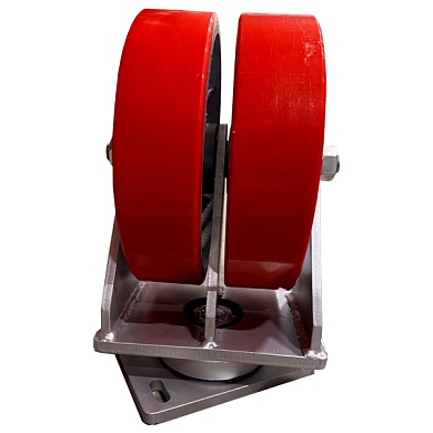 SCp 90 MAX-2 TW Сверхбольшегрузная сдвоенная поворотная колёсная опора, полиуретан, г/п 3000 кг, д. 300 (VILS)