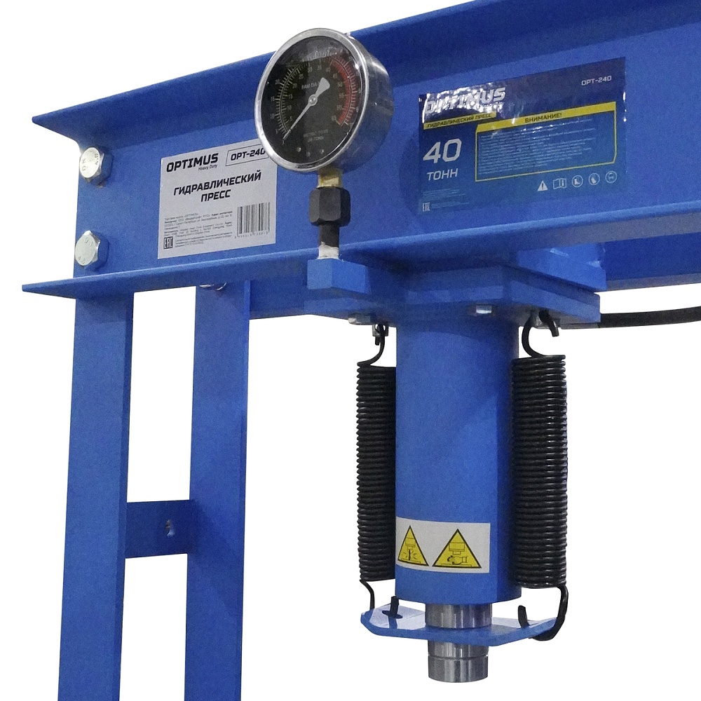 OPT-240 Пресс гаражный 40т, с ручным и пневмогидравлическим насосом OPTIMUS